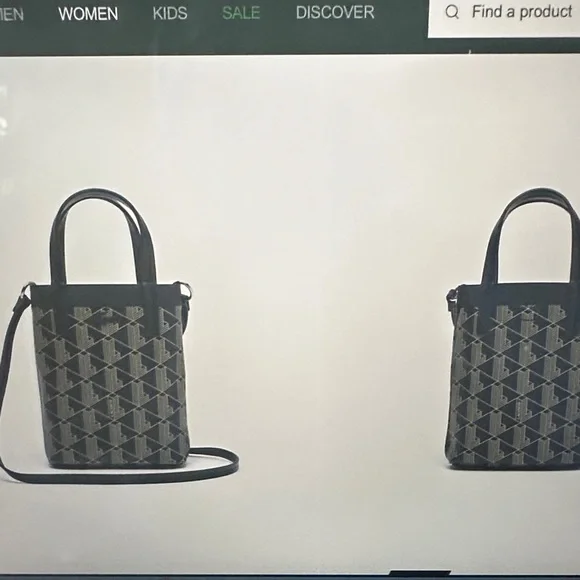 Lacoste Black Patterned Crossbody Bag - Picture 10 of 10